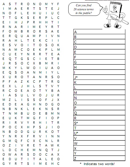 Answer Key To Science A To Z Puzzle